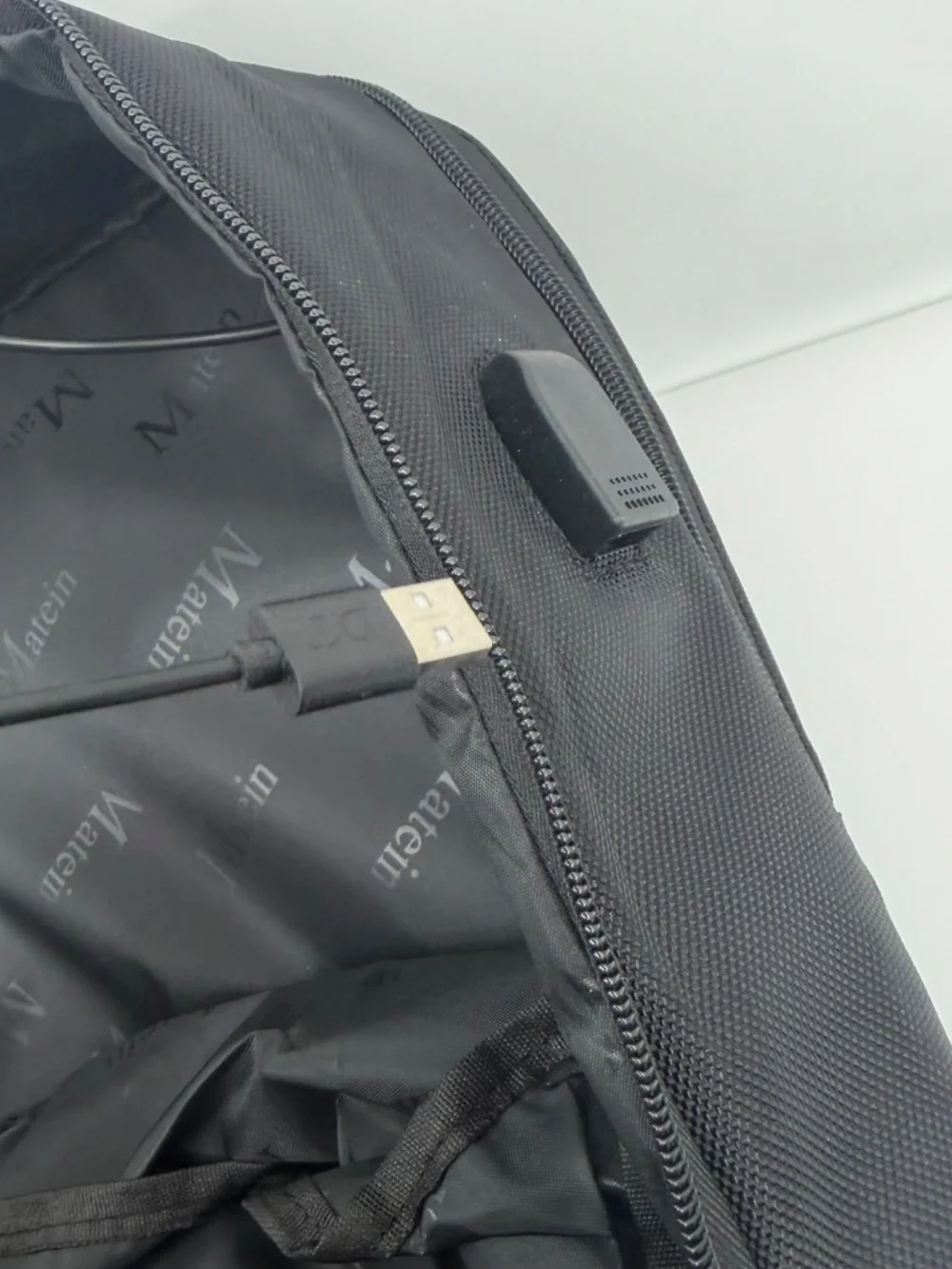 Matein Travel Backpack Large Black Fits 15.6 Inch Laptop Water Resistant